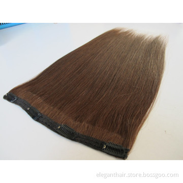 Premium Quality 100% Human Hair Real Remy Clip-in Hair Extensions 22" Color: Brown, 10PCS Set